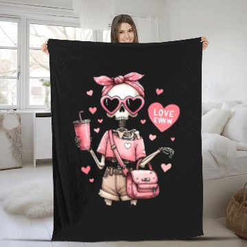 Discover Valentines Cute, Valentine Day Fleece Blankets