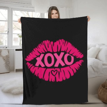Discover XOXO Valentine Sublimation Fleece Blankets