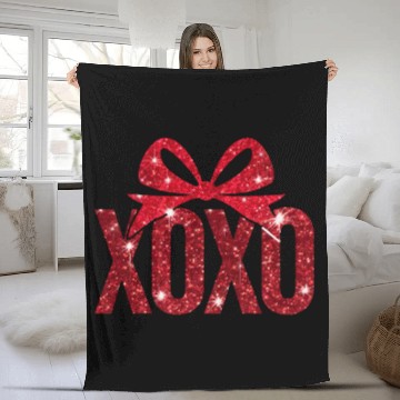 Discover Faux Sequin Xoxo Fleece Blankets