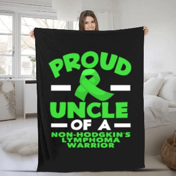Discover Non-Hodgkin Lymphoma Awareness Proud Uncle Fleece Blankets