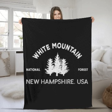 Discover White Mountains Forest Nature New Hampshire Fleece Blankets