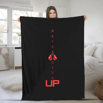Discover Never give up Fleece Blankets