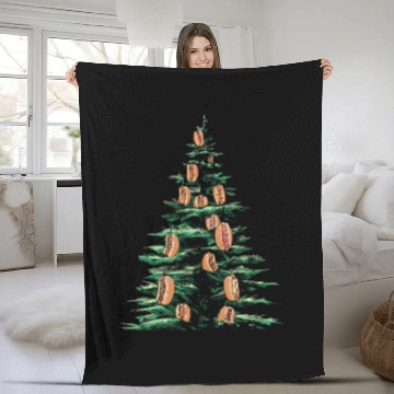 Discover Hot Dog Christmas Tree Holiday Cheer Fleece Blankets