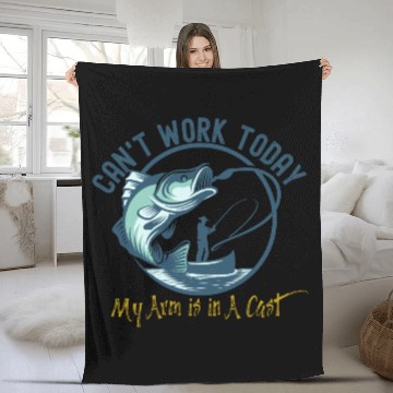 Discover Can't Work Today My Arm is in A Cast Fleece Blankets