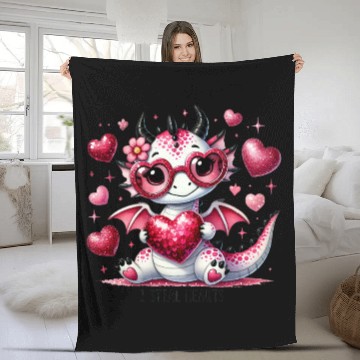 Discover Valentines Day, Retro Valentine, Coquete Valentine Fleece Blankets
