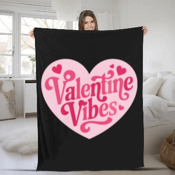 Discover Valentines Day, Retro Valentine, Coquete Valentine Fleece Blankets