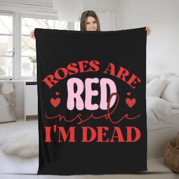 Discover Valentines Day, Retro Valentine, Coquete Valentine Fleece Blankets