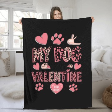 Discover Valentines Day, Retro Valentine, Coquete Valentine Fleece Blankets