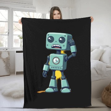 Discover Confused Robot  Fleece Blankets