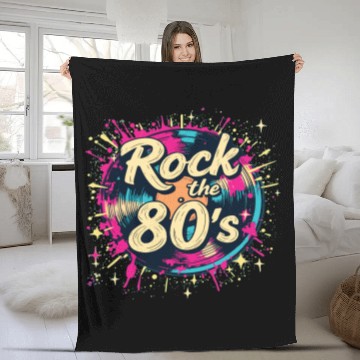 Discover Rock The 80's 80s Party Retro Look 80s Fleece Blankets