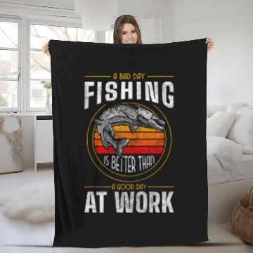 Discover Angler Hobby Weekend Zander Fleece Blankets