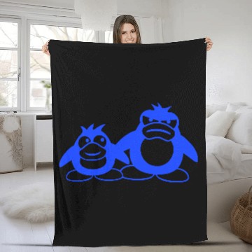 Discover Penguin Two Friends 2 Team Big Brother Angry Crew Fleece Blankets