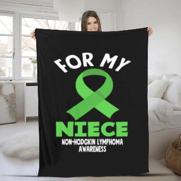 Discover Non-Hodgkin Lymphoma Awareness For My Niece Fleece Blankets