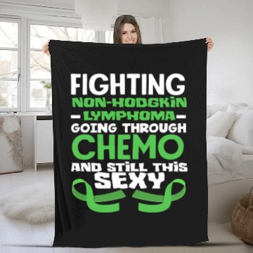 Discover Non-Hodgkin Lymphoma Awareness Chemo Sexy Fleece Blankets