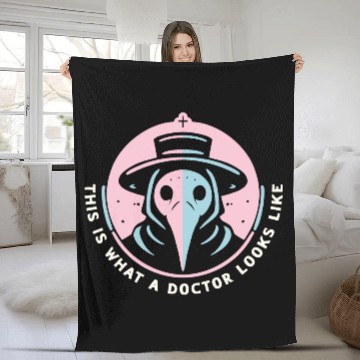 Discover "This Is What a Doctor Looks Like" Gothic Humor Fleece Blankets