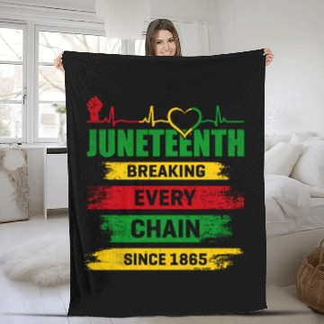 Discover Juneteenth Breaking Every Chain Since 1865 Fleece Blankets