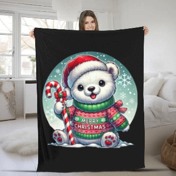 Discover Polar Bear Christmas Sweater - Christmas Gifts Fleece Blankets