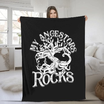 Discover Genealogy Genealogist My Ancestors Rocks Fleece Blankets