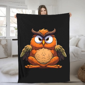 Discover Yogi owl Fleece Blankets