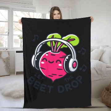 Discover Let The Beet Drop Music Pun Fleece Blankets