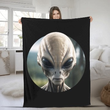Discover Grey Alien Fleece Blankets