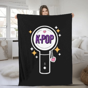 Discover K-Pop Korean Pop Music South Korea Kpop Lightstick Fleece Blankets