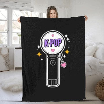 Discover K-Pop Korean Pop Music South Korea Kpop Lightstick Fleece Blankets