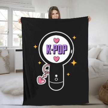Discover K-Pop Korean Pop Music South Korea Kpop Lightstick Fleece Blankets