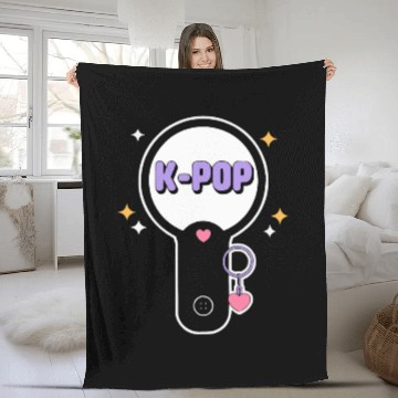 Discover K-Pop Korean Pop Music South Korea Kpop Lightstick Fleece Blankets