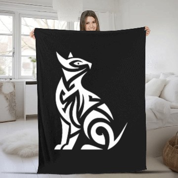 Discover T Tattoo Cats With Powerful Patterns Fleece Blankets