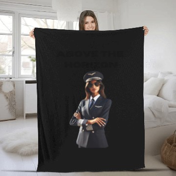 Discover Above The Horizon - Fleece Blankets for Pilots