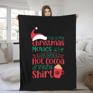 Discover Christmas Movies Watching and Hot Cocoa Drinking Fleece Blankets