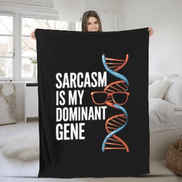Discover Sarcastic Genealogy DNA Test Genetics Biologist Fleece Blankets