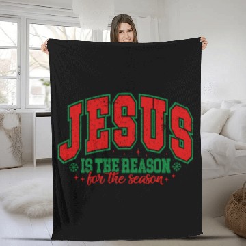 Discover Jesus is the reason for the season Fleece Blankets