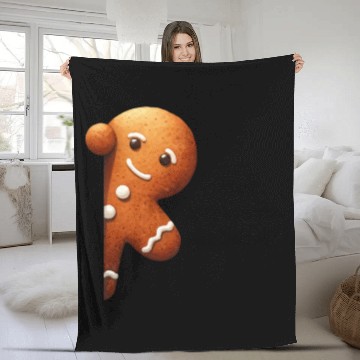 Discover Pun; pot; weed; gingerbread man; baked; stoner; Fleece Blankets