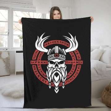 Discover Asatru Valhalla Scandinavian Pride Norsemen Viking Fleece Blankets