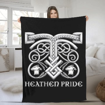 Discover Asatru Valhalla Scandinavian Pride Norsemen Viking Fleece Blankets