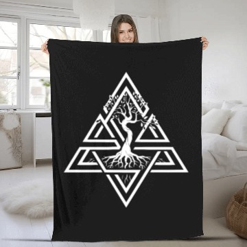 Discover Asatru Valhalla Scandinavian Pride Norsemen Viking Fleece Blankets
