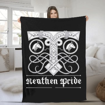 Discover Asatru Valhalla Scandinavian Pride Norsemen Viking Fleece Blankets
