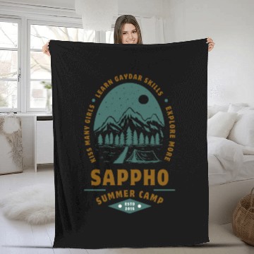 Discover Sappho Summer Camp Fleece Blankets – Lesbian,wlw design