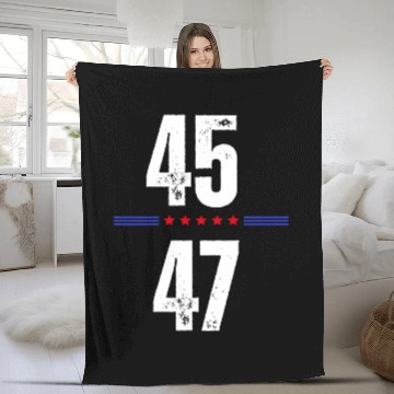 Discover Donald Trump 45 47 President Trump Fleece Blankets
