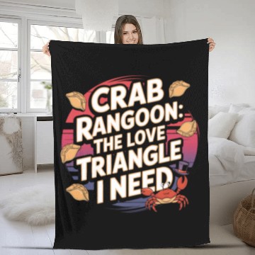 Discover Crab Rangoon Lover American Chinese Sea Food Fleece Blankets