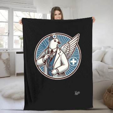 Discover Dr. Pigeon Dove: The Flying Doctor Fleece Blankets