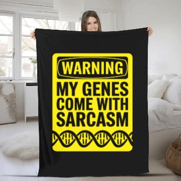 Discover Sarcastic Genealogy DNA Test Genetics Biologist Fleece Blankets