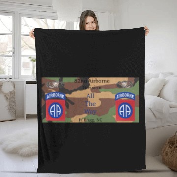 Discover This 82nd Airborne All the Way gift for veterans Fleece Blankets