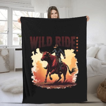 Discover Quote rodeo cowboy - Great gift idea funny design Fleece Blankets