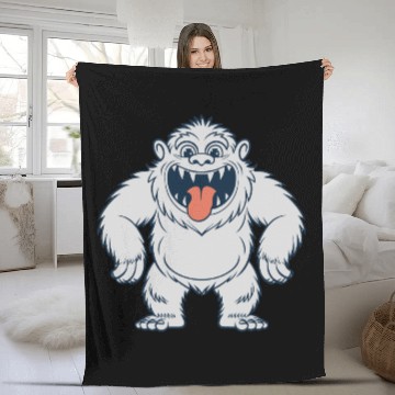 Discover Frost Yeti Adventure Graphic Fleece Blankets