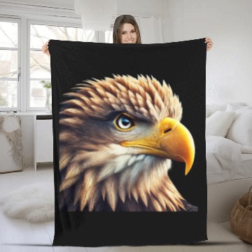 Discover The eagle logo symbolizes strength Fleece Blankets