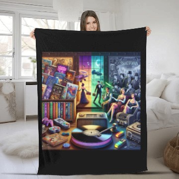 Discover Pop Culture Mashups Fleece Blankets