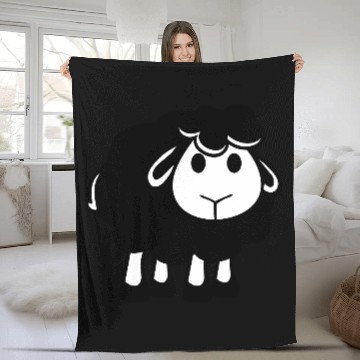 Discover Black Sheep Small Cute Cute Lamb Cool Comic Sweet Fleece Blankets